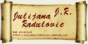 Julijana Radulović vizit kartica